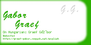 gabor graef business card